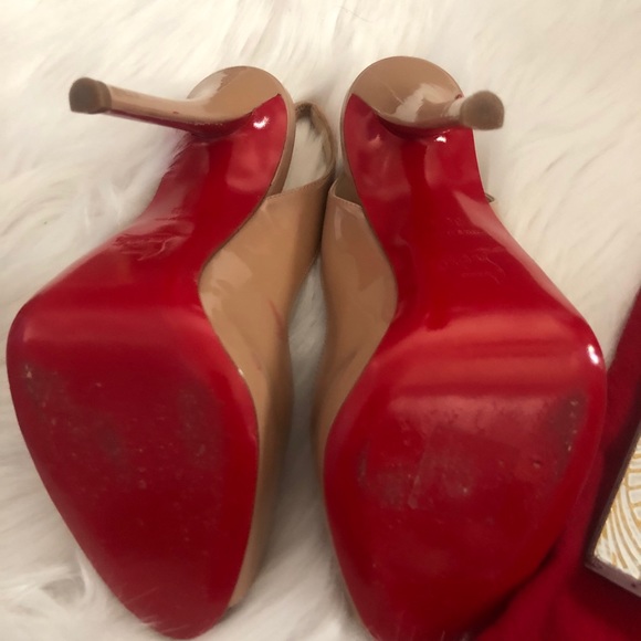 Christian Louboutin Gamma Talon 36.5 Nude Patent - Picture 3 of 4